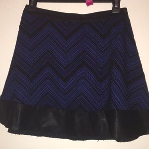 Blue and black short skirt